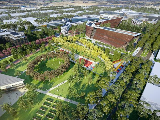 An artist’s impression of the $5 billion Sydney Science Park within the Western Sydney Aerotropolis.