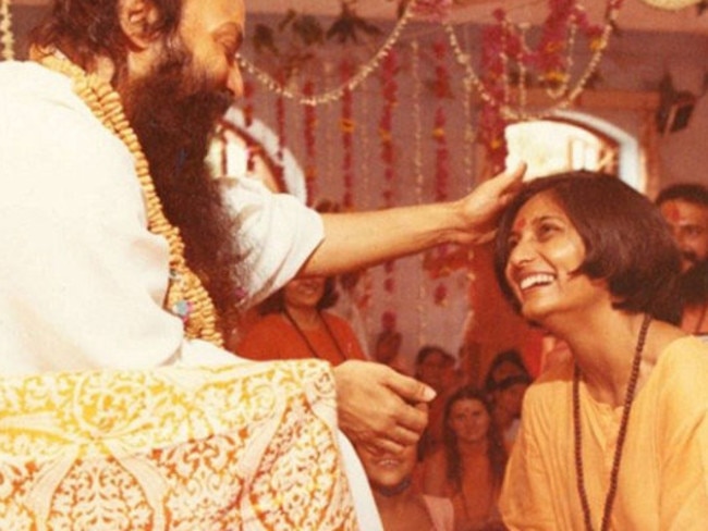 Baghwhan Shree Rajnesh with Sheela. Photo: Getty