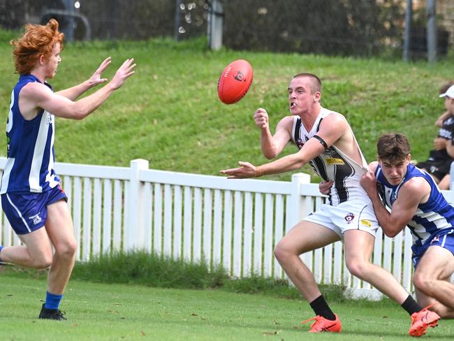 QAFL colts between Sherwood and Mt Gravatt. Saturday April 6, 2024. Picture, John Gass