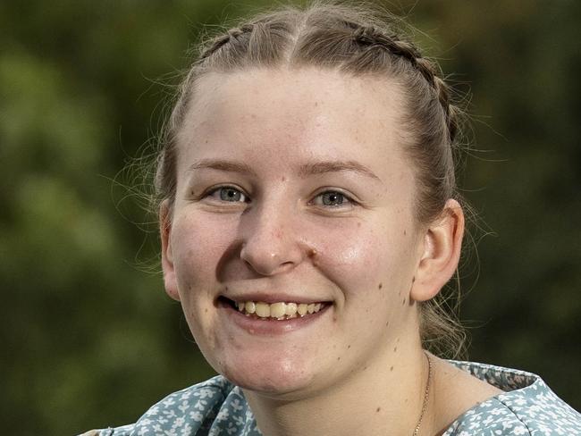 Mia Canny, who completed Year 12 at Belgrave Heights Christian School, awaits her ATAR score due out on 30 December. Picture : Ian Currie