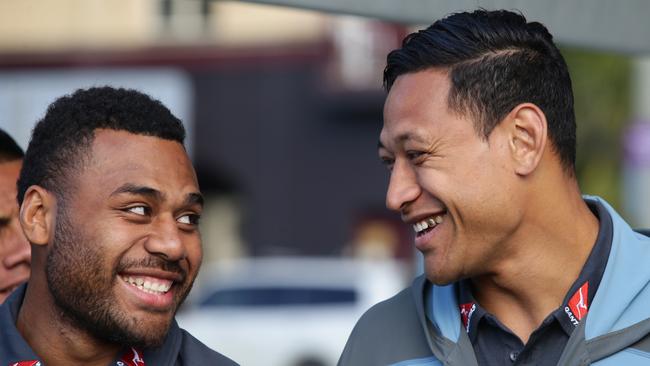 Samu Kerevi claims Rugby Australia stopped teammates from supporting Israel Folau. Picture: Craig Wilson