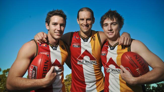 Goodwood Saints L-R Dane Sommers, Matt Illman and Jordan Turner. Picture: File