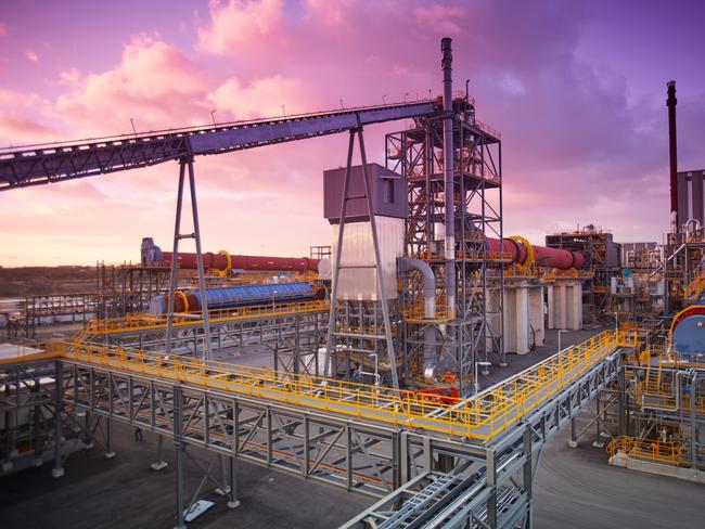 The Tianqi lithium hydroxide plant at Kwinana, south of Perth.