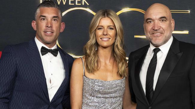 SYDNEY, AUSTRALIA - NewsWirePhotos -Sunday, 18 August 2024:LOGIE AWARDSBraith Anasta, Lara Pitt and pose for a photo on the red carpet at the TV Week Logie Awards, The Star Sydney.Picture:NewsWire/ Monique Harmer