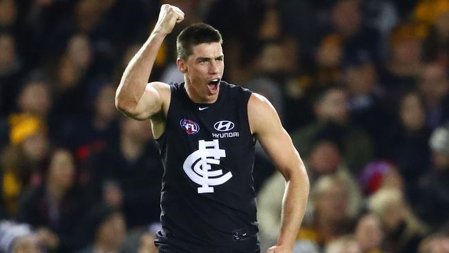 Injury free and flying, Matthew Kreuzer will be a very important man for Carlton in 2018. Picture: Getty Images