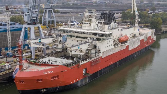 The ship, Nuyina, was undergoing Harbour Acceptance Testing in Galati, Romania in October last year.