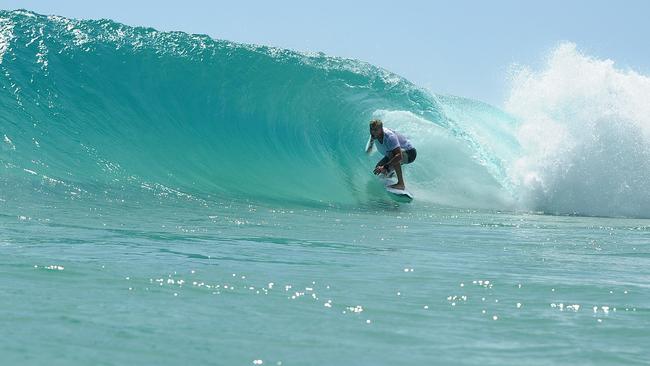 GOLD COAST, AUSTRALIA - FEBRUARY 17: Mick Fanning surfs at Snapper Rocks ahead of this month's Gold Coast Quiksilver Pro, on February 17, 2016 on the Gold Coast, Australia. (Photo by Matt Roberts/Getty Images)