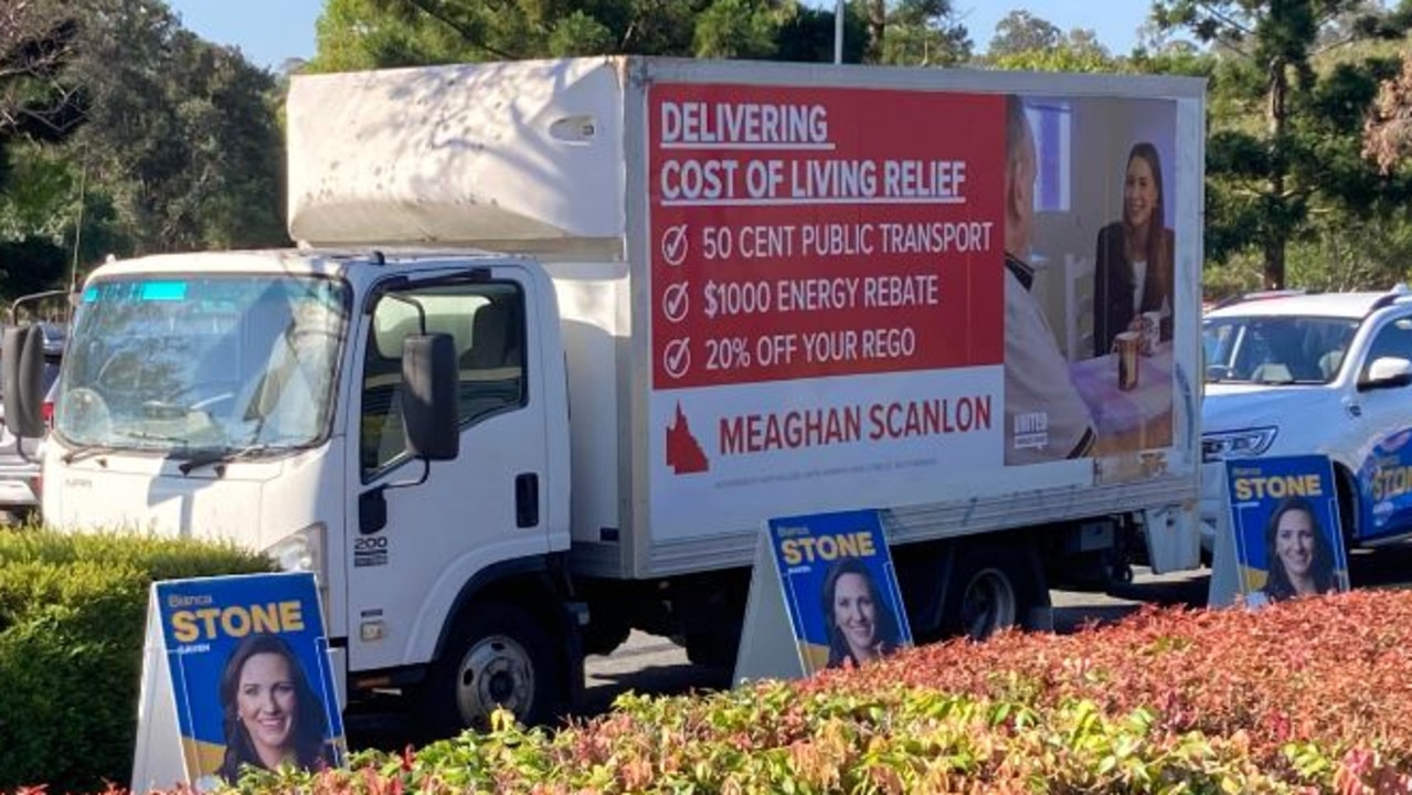 Minister’s cheeky move at LNP rival’s campaign launch