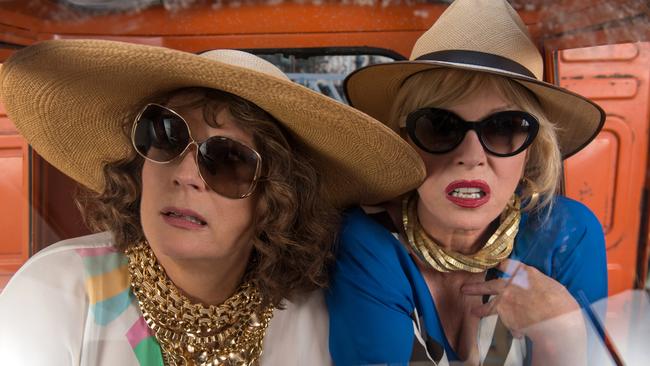 Jennifer Saunders as "Edina" and Joanna Lumley as "Patsy" in the film ABSOLUTELY FABULOUS: THE MOVIE. Photo by David Appleby. Â© 2016 Twentieth Century Fox Film Corporation All Rights Reserved