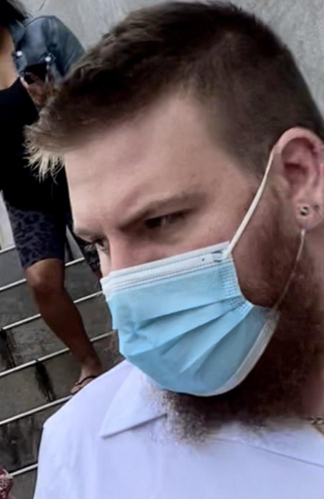 Serial hoon Joshua Dean Tratford, 23, leaving Beenleigh Magistrates Court. Picture: Marcel Baum