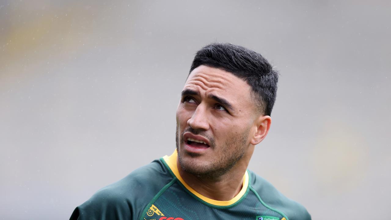 Mal Meninga now has a difficult choice to make if he is to select Valentine Holmes foir the upcoming Pacific Nations tournament. Picture: Getty Images