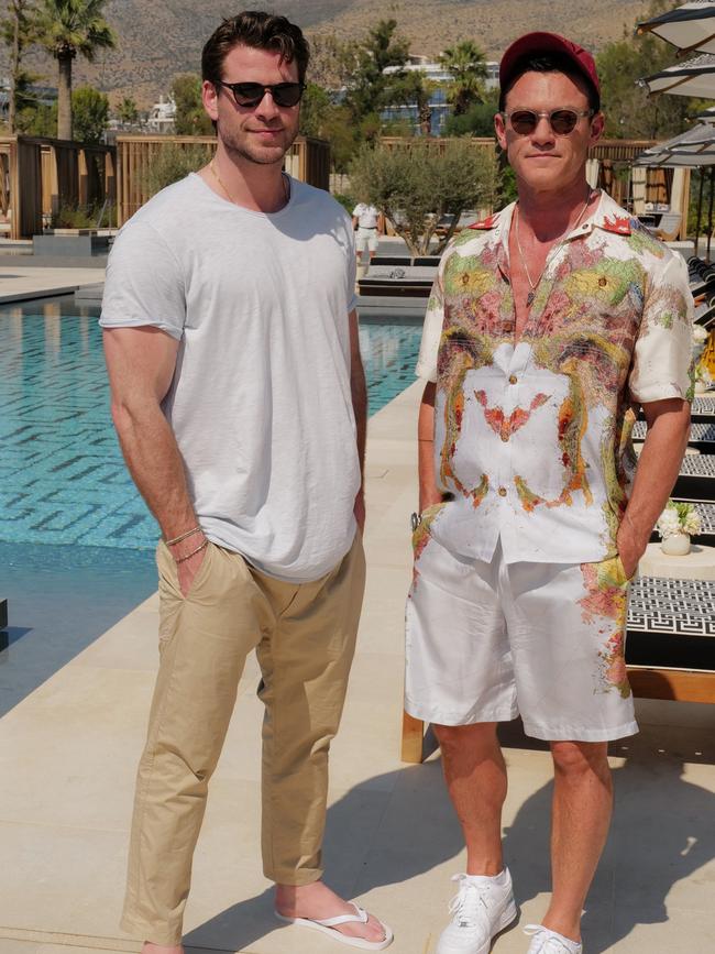 Liam Hemsworth and fellow actor Luke Evans. Photo: Darren Gerrish/Getty Images.