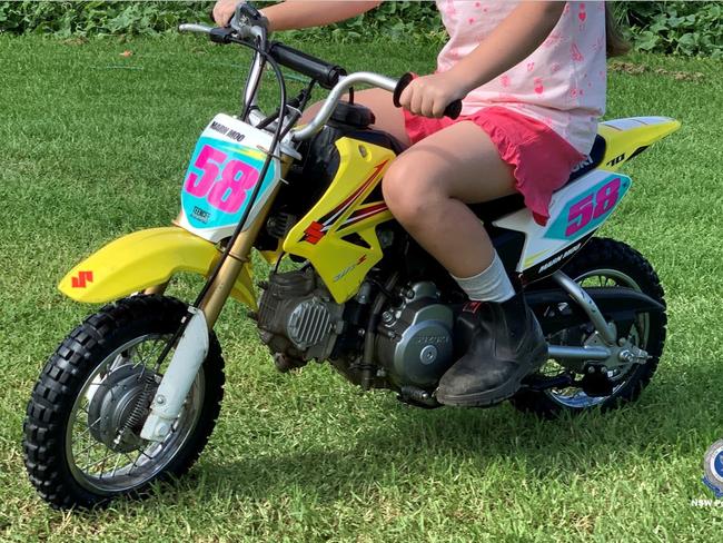 SOCIAL MEDIA IMAGE DISCUSS USE WITH YOUR EDITOR - Police are investigating an alleged break and enter where two children's motorcycles were stolen from a property on the Big River Way, Ulmarra