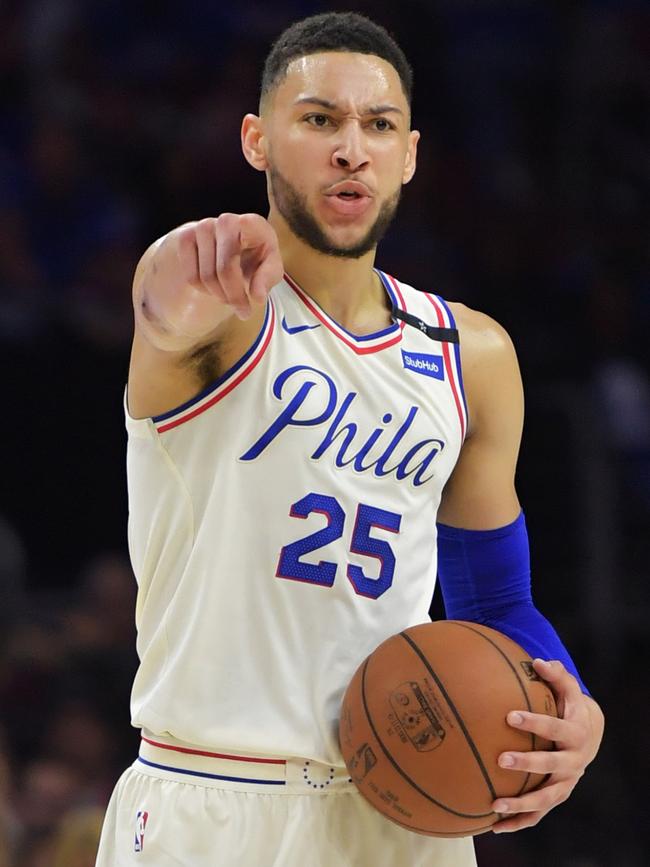 Ben Simmons #25 of the Philadelphia 76ers. Picture: AFP/Drew Hallowell/Getty Images