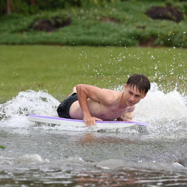 Kids have fun in the water.