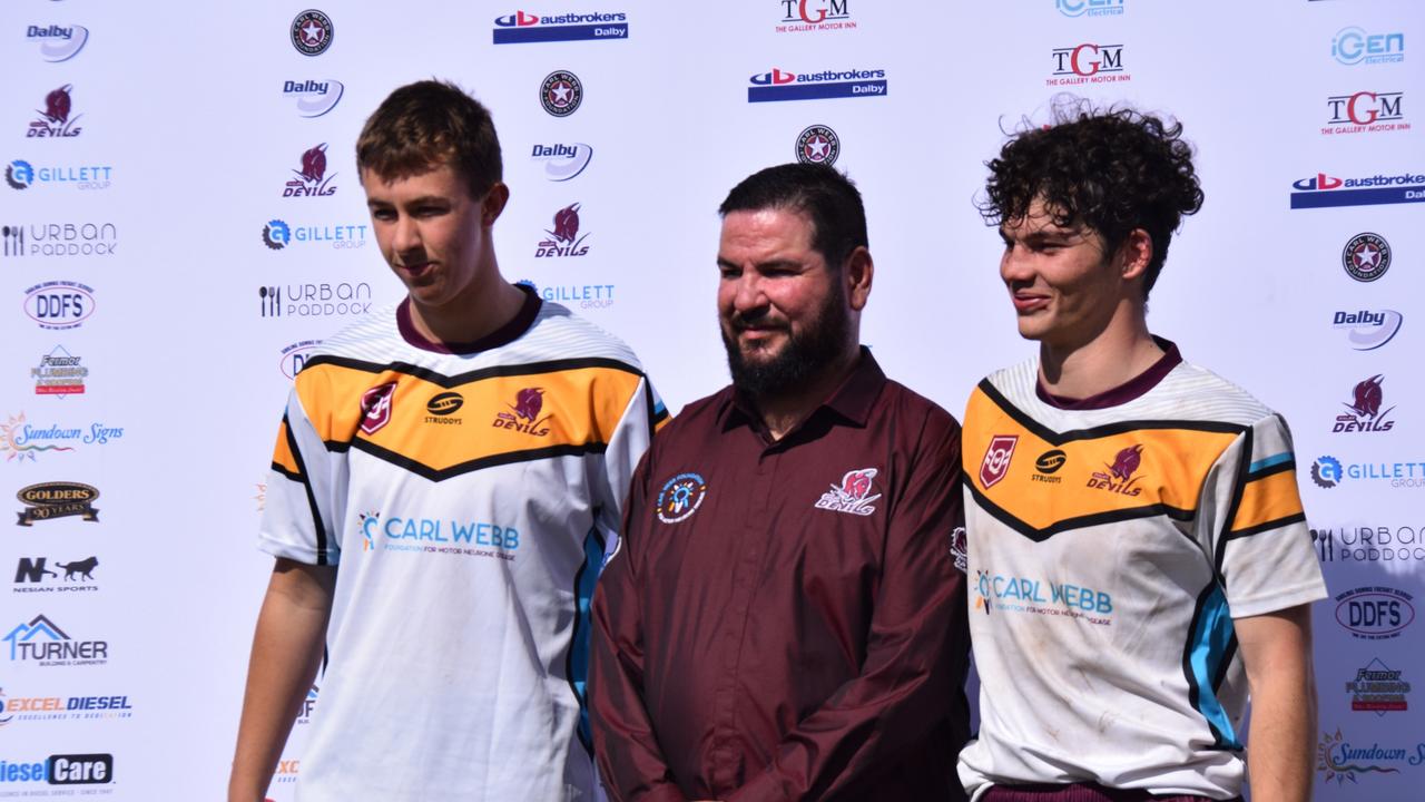 Friends and family of the Dalby Devils rallied together to raise funds for the Carl Webb Foundation, August 2022. Picture: Emily Devon