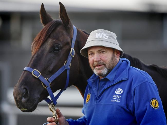 Trainer Peter Moody has great confidence in his gun sprinter, I Wish I Win. Picture: Michael Klein