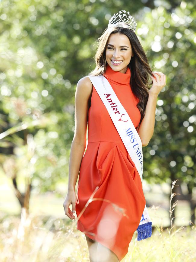 The newly crowned Miss Universe Australia Monika Radulovic. Pictures: Justin Lloyd