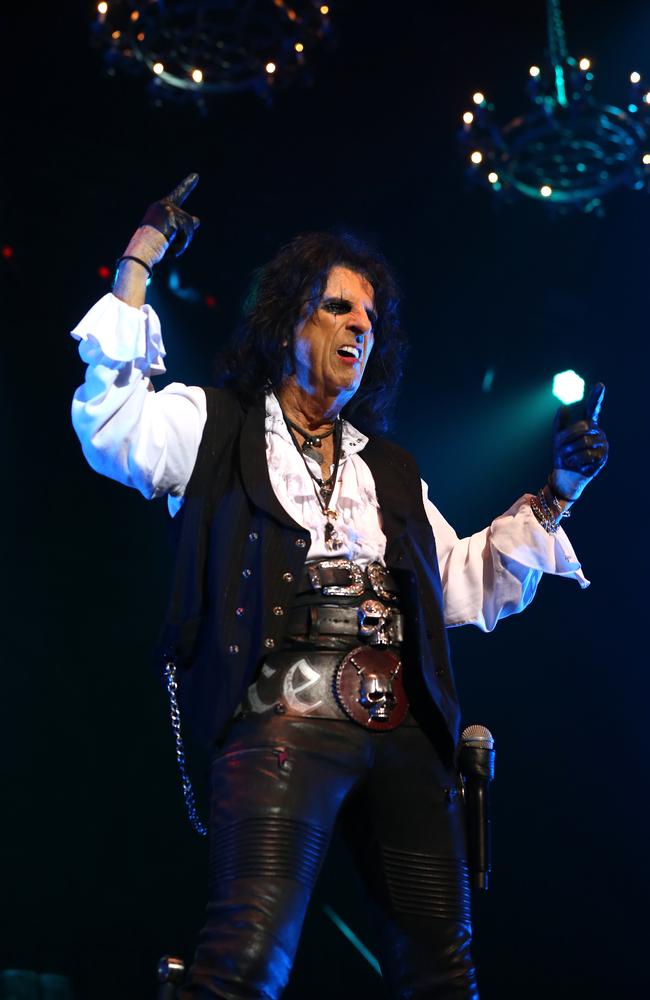 Alice Cooper and his band pictured playing the Brisbane Entertainment Centre, Boondal Tuesday 18th February 2020 Picture AAP/David Clark