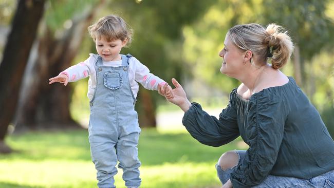 Pippa with her mum Sharee Christian. Picture: Keryn Stevens