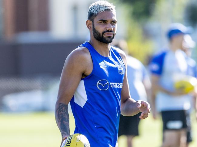 North Melbourne Football Club training. Tarryn Thomas. Picture: Jake Nowakowski