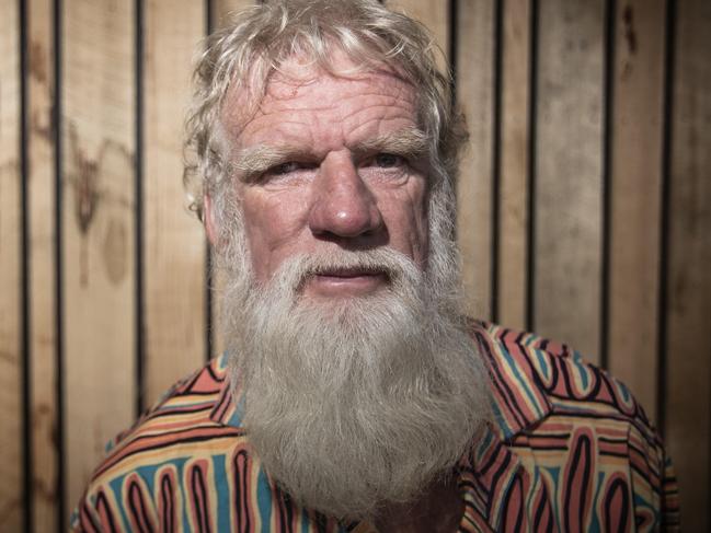 Dark Emu author Bruce Pascoe at the Ballawinne festival in Cygnet, Tasmania. Picture: LUKE BOWDEN