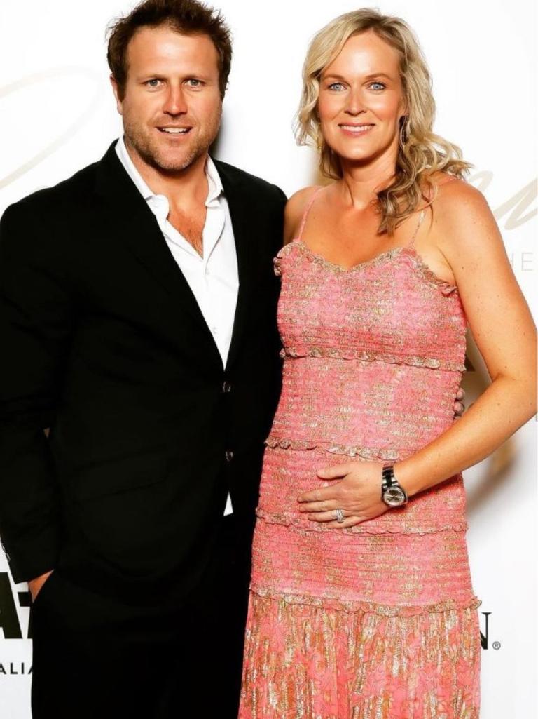 The AFL legend is believed to have split with his partner just three months after she gave birth. Photo: Instagram and Getty Images