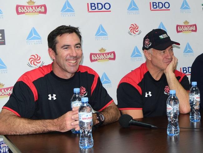 Richard Graham (left) is Georgia’s backs coach. Picture: Twitter