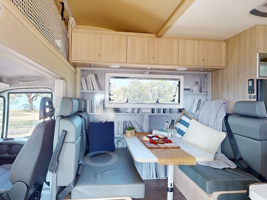 Inside the 6-berth Polaris motorhome.