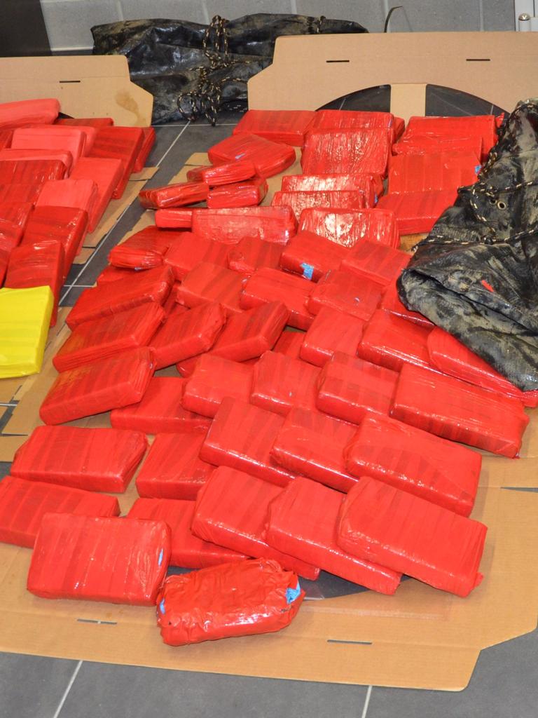 Some of the drugs allegedly found in the ship’s hull.