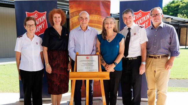 Politicians, dignitaries and Salvation Army managers opening The Salvation Army's new $8.5 million domestic and family violence shelter on April 10. Picture: Supplied