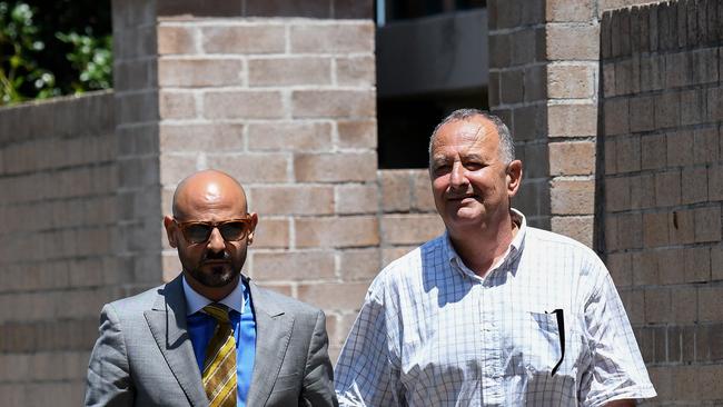 Milton Orkopoulos (right) is standing trial having denied that he sexually abused four boys. Picture: AAP