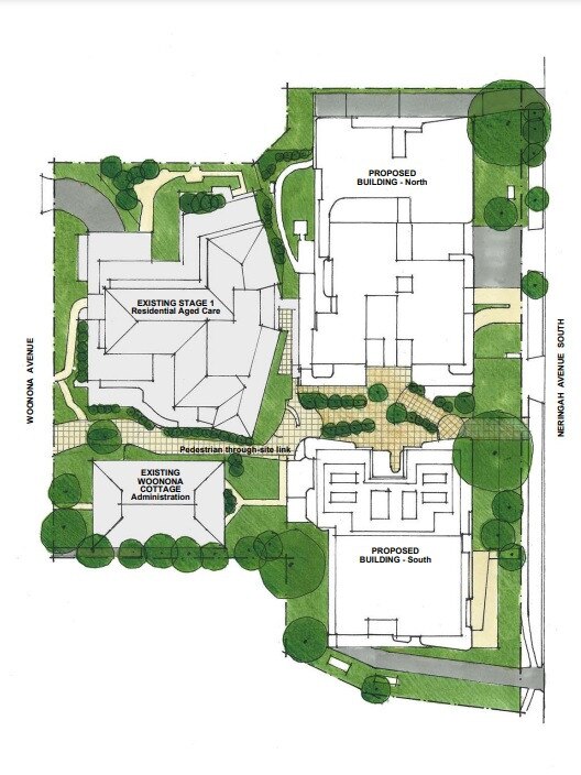 A site plan of the project.