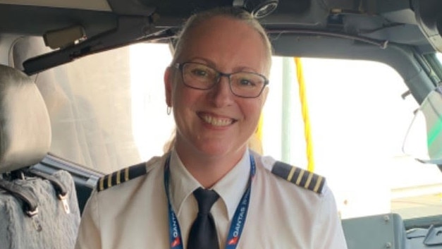 A fighter jet carrying Qantas pilot Joanne Mein successfully returned to Essendon Airport on Sunday afternoon. Picture: Facebook