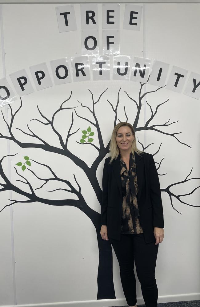 Celeste Dargan said each leaf on the Tree of Opportunity represents a person that has been helped by the hub. Picture: Paul Brescia