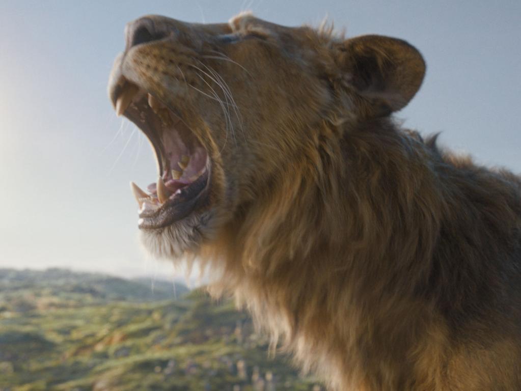 Mufasa (voiced by Aaron Pierre) in Mufasa: The Lion King