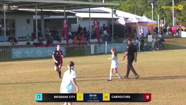 Replay:  Lions FC Orange v Caboolture (U13 girls gold cup) - Football Queensland Junior Cup Day 3