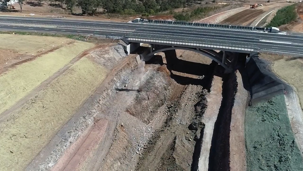 The final blasting has been done on the Toowoomba Second Range Crossing site. Picture: Nexus Infrastructure