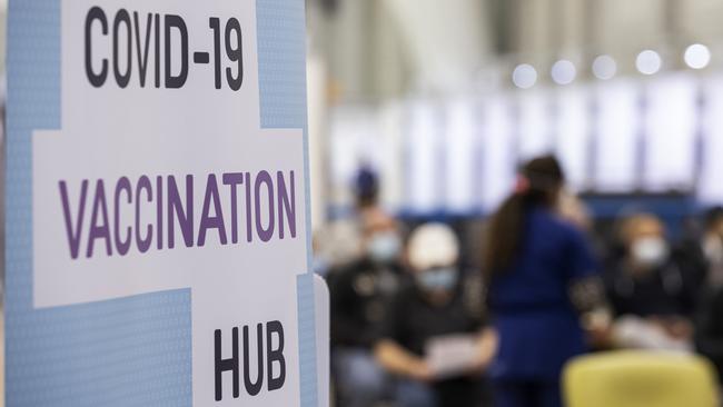 The Covid vaccine hub at the Melbourne Showgrounds in 2021. Picture: Getty