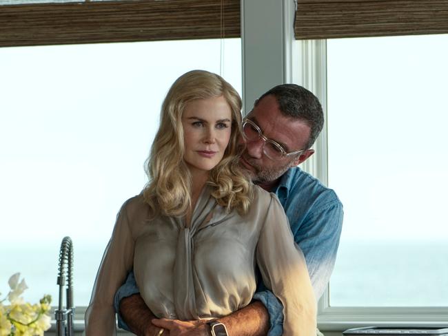 The Perfect Couple. (L to R) Nicole Kidman as Greer Winbury, Liev Schreiber as Tag Winbury in episode 101 of The Perfect Couple. Cr. Seacia Pavao/Netflix Ã‚Â© 2024