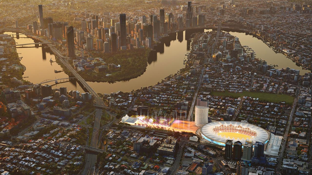 Supplied artist impression of the proposed Gabba redevelopment if Brisbane won the rights to the 20332 Olympic Games.