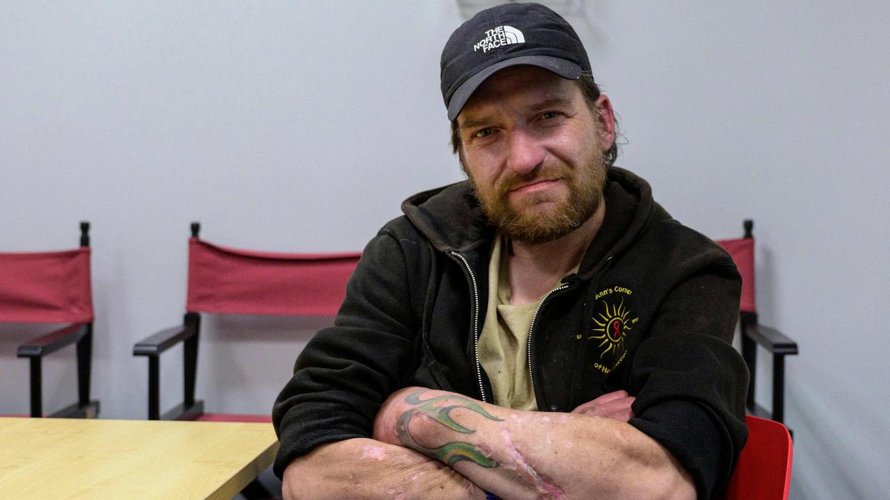 Heroine user Martin, 45, has seen the detrimental side effects of using ‘tranq’. Picture: Angela Weiss / AFP