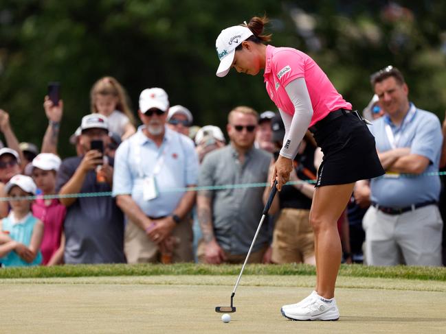 Lee struggled with the putter in Melbourne last year. Picture: Sarah Stier/Getty Images/AFP