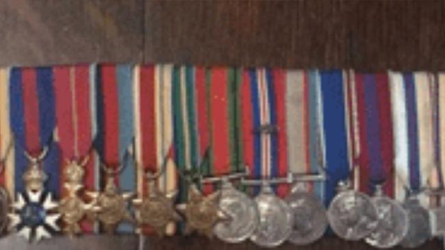 Sir Weary Dunlop’s row of medals were in the safe that was stolen.