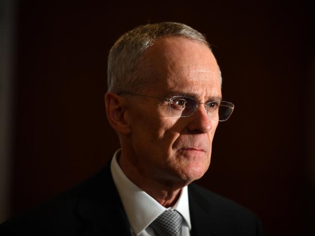 Australian Competition and Consumer Commission (ACCC) Chairman Rod Sims at a press conference in Sydney, Thursday, December 12, 2019. (AAP Image/Mick Tsikas) NO ARCHIVING