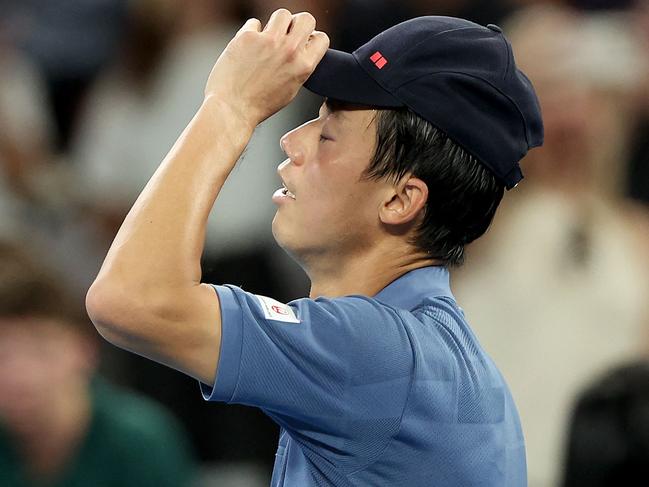 Kei Nishikori survived a scare. Picture: Martin KEEP / AFP