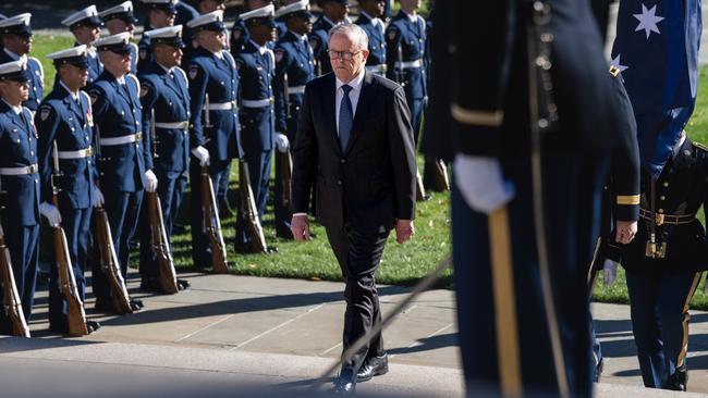 Anthony Albanese at Arlington National Cemetery. Picture: Instagram