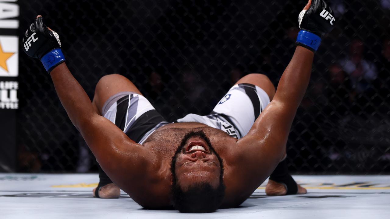 Barnett was living his best life after his first UFC win. (Photo by Mike Stobe/Getty Images)