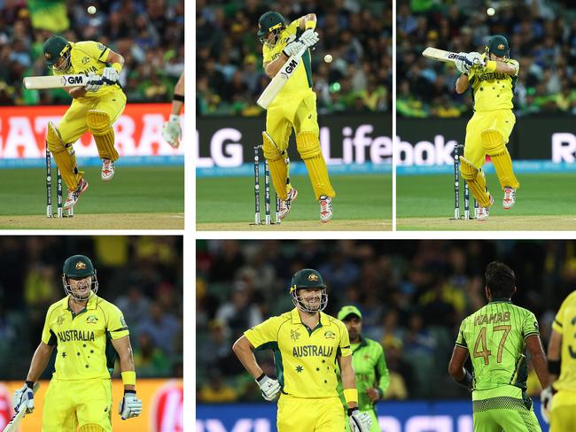 Watson survived an incredible spell of bowling from Pakistan's Wahab Riaz.