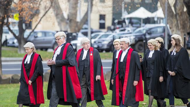 Chief Justice Alan Blow and associates. Picture: Richard Jupe